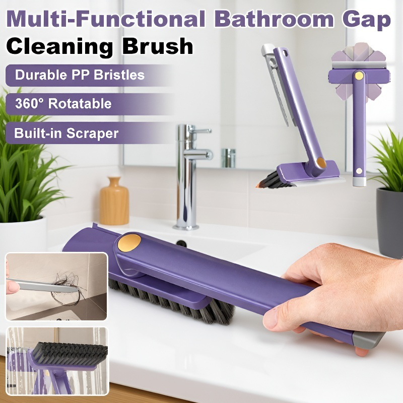 Multi-functional Bathroom Crevice Cleaning Brush