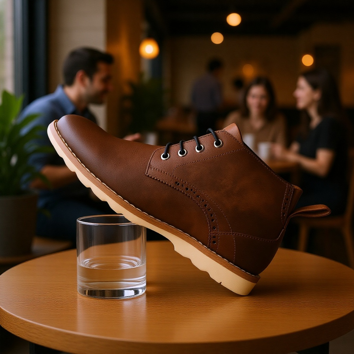 ヴィンテージ風メンズブーツ 英国風 カジュアルショートブーツ