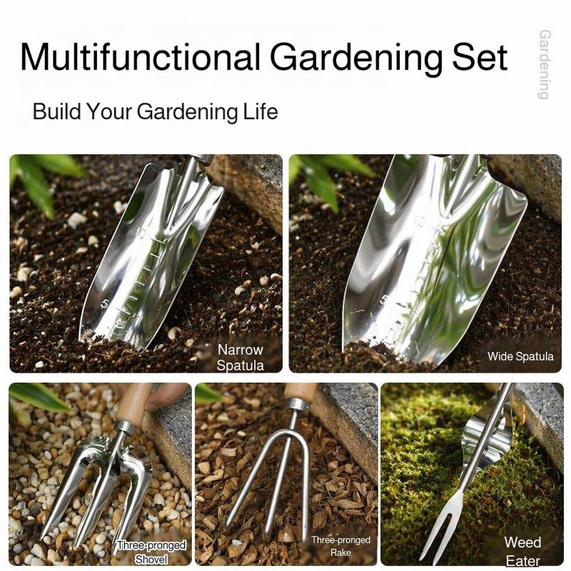 Gardening tools household flower shovel gardening shovel three-piece set set for growing vegetables 