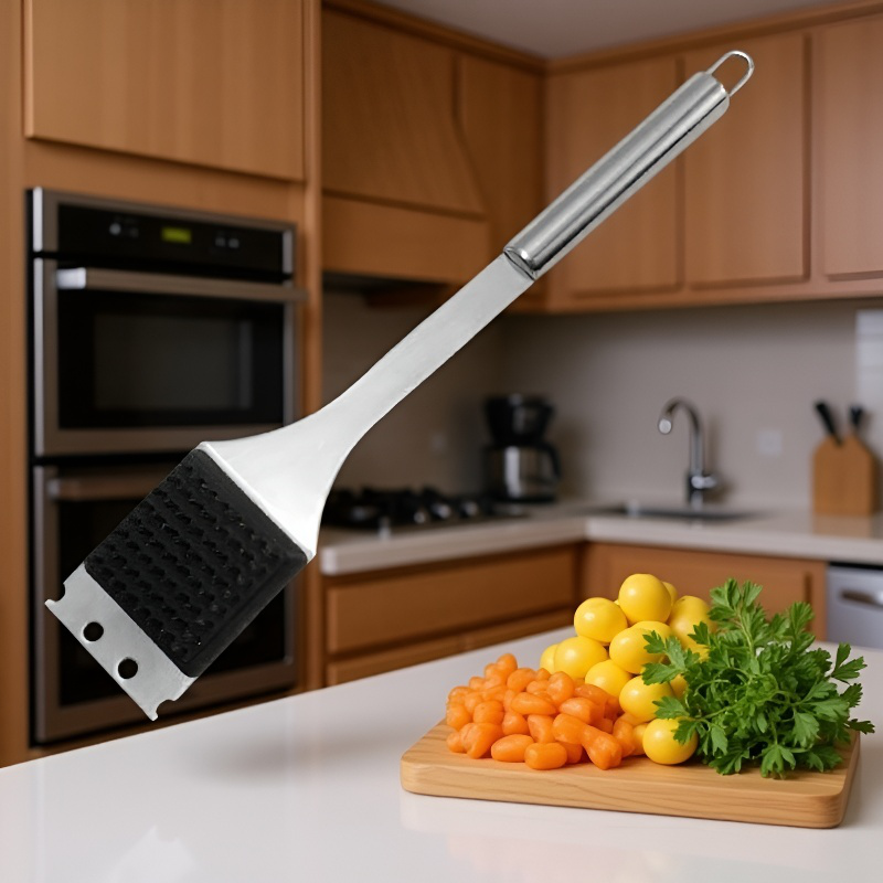 Stainless steel baking utensils and steel spatulas