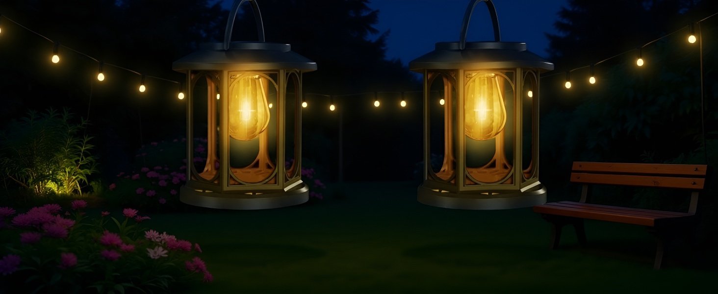 ソーラーガーデンライト屋外設置例