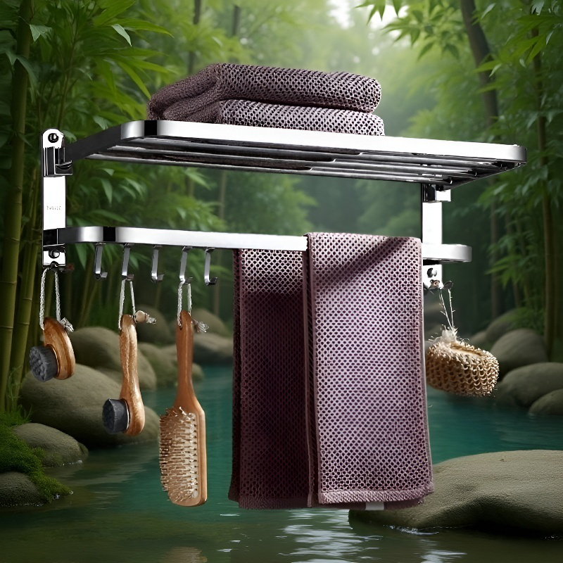 Stainless Steel Bathroom Towel Shelf