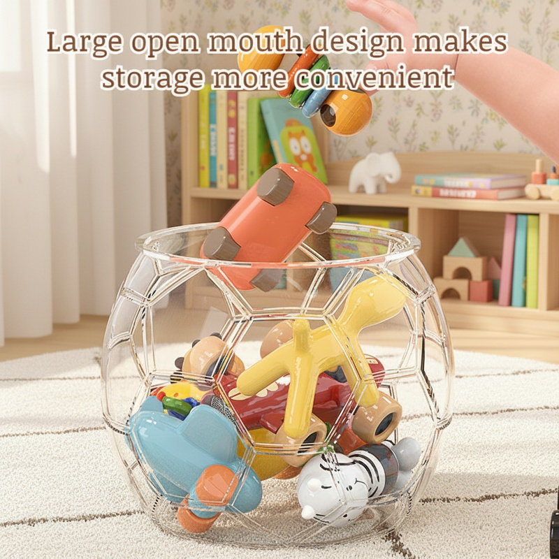 Transparent toy storage tube Organize storage doll storage bucket Can sit plush doll storage tube