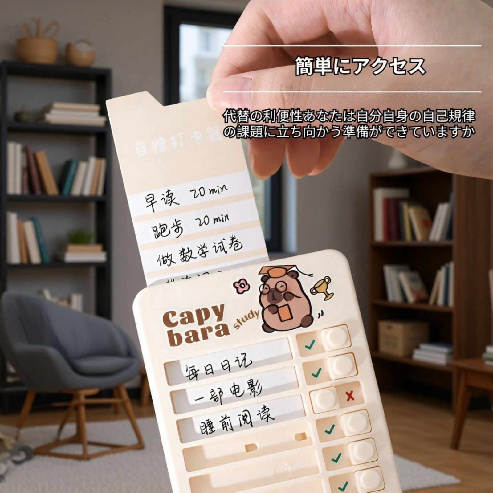 ミニ自律学習計画表打刻器・自律打刻時間管理