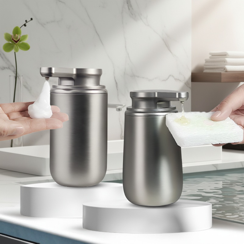 Automatic Sensor Stainless Steel Soap Dispenser Home Kitchen Soap Box