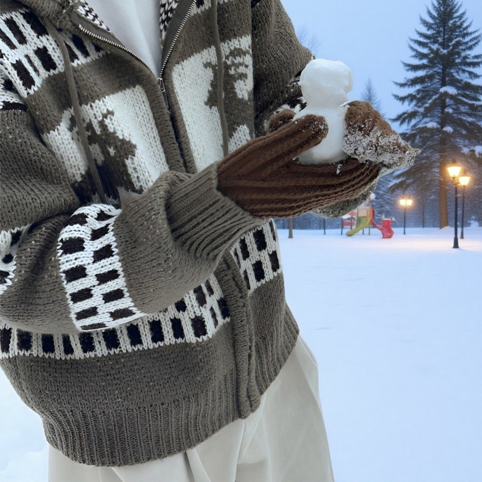 ジップアップタイプのクリスマスパーカー