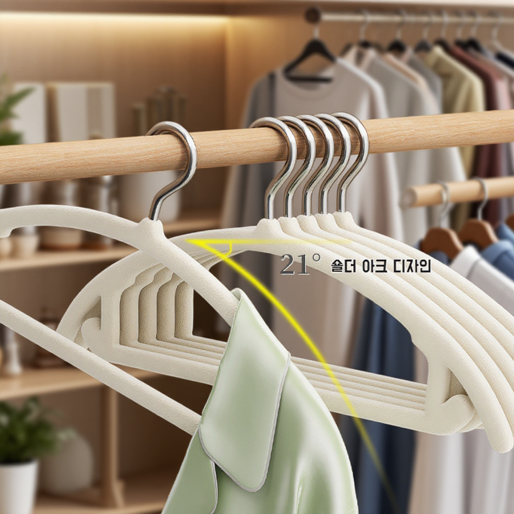 미끄럼 방지 무흔 어깨 보호 옷걸이