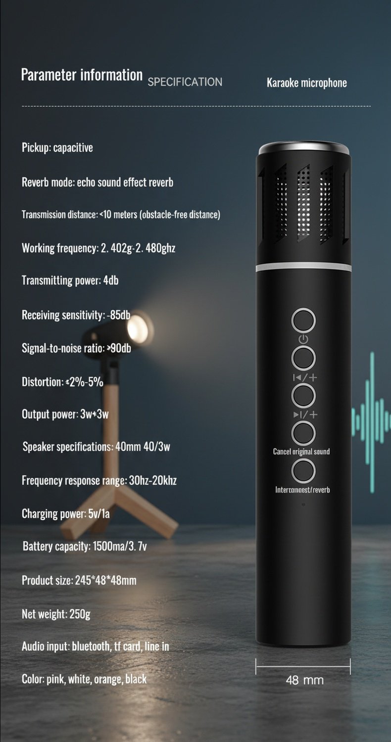 Bluetooth speaker microphone combo for parties