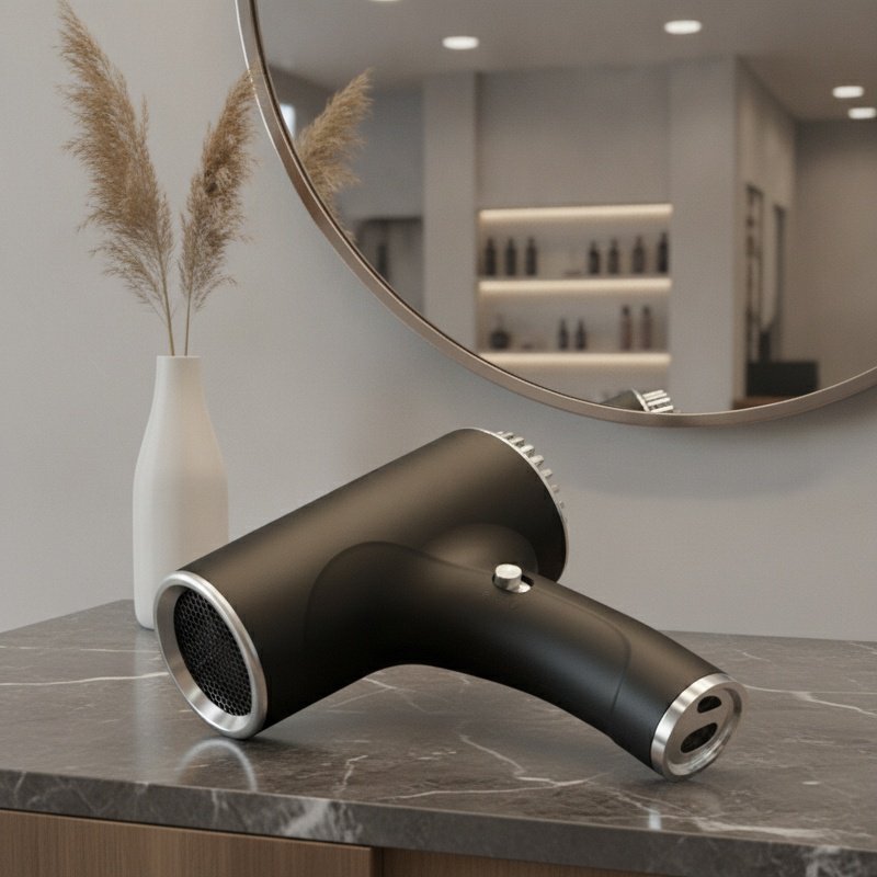 Wiederaufladbarer Haartrockner mit ergonomischem Design