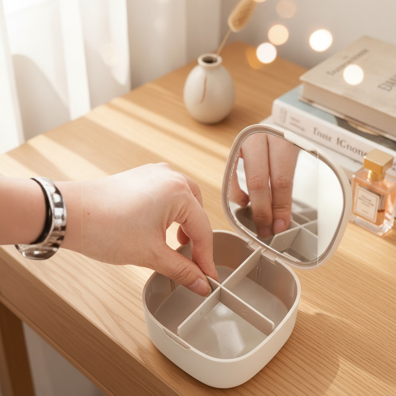 Portable Lipstick and Jewelry Organizer