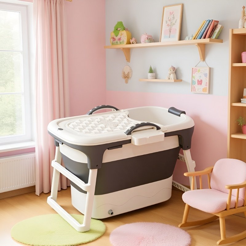 Bañera plegable portátil, sin necesidad de instalación