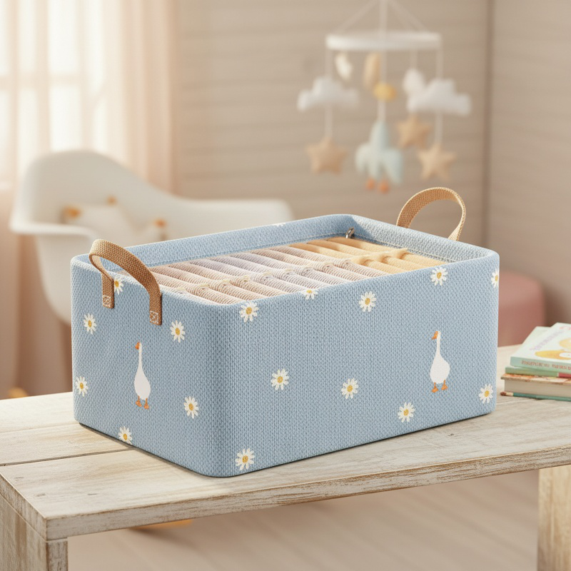 Home Foldable Wardrobe Clothes Storage Basket Organizer