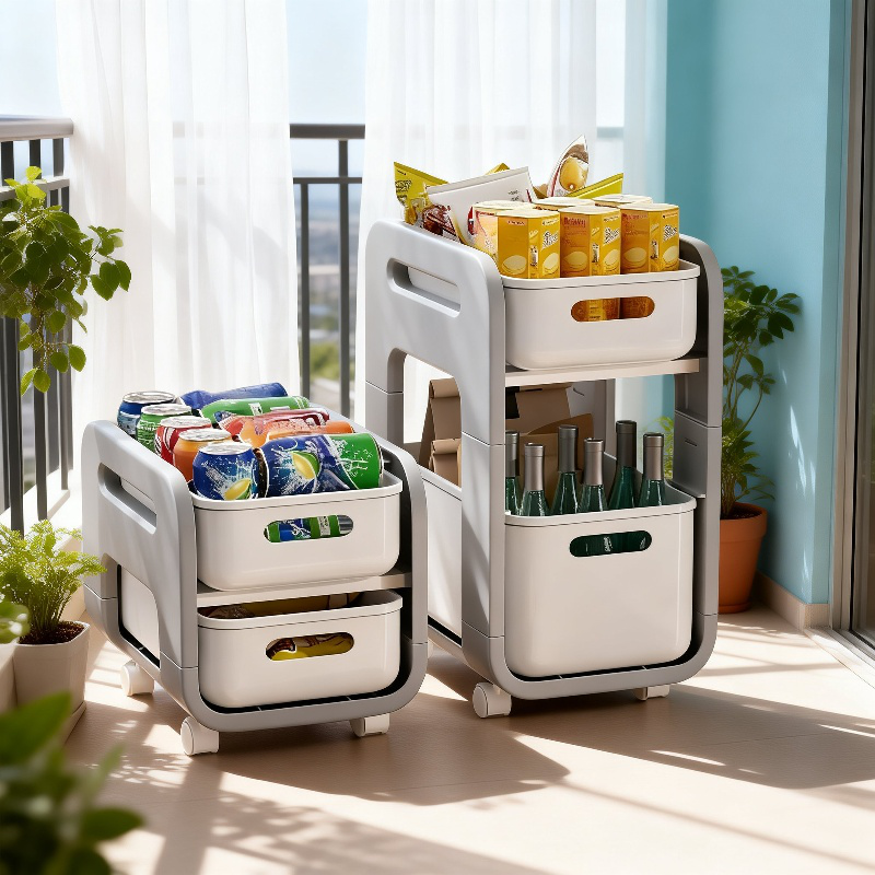 移動式ブックバッグ・お菓子・本収納ワゴン