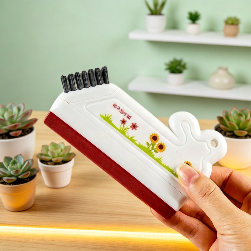 Cepillo limpiador de vidrios para baño, limpiador mini manual para lavabos y mesas