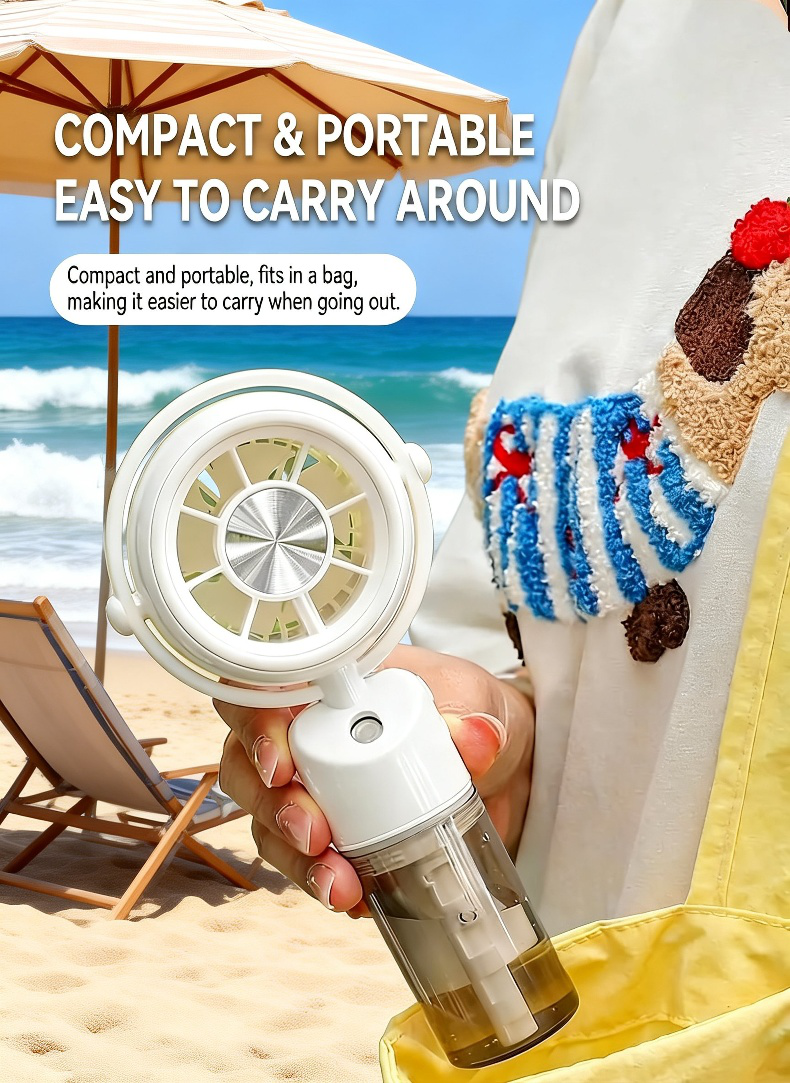 Portable fan for hydration and cooling