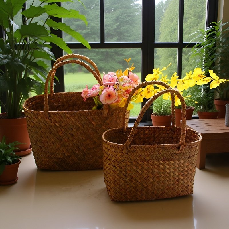 Ručně pletený květinový koš z mořské trávy Zhanjiang