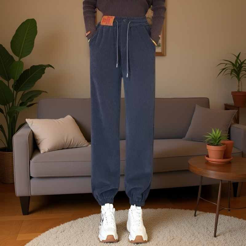봄 하이웨스트 캐주얼 바지 캐주얼 여성 바지 세트 여성 일자 팬츠 배기 팬츠 코듀로이 팬츠 여성 바지