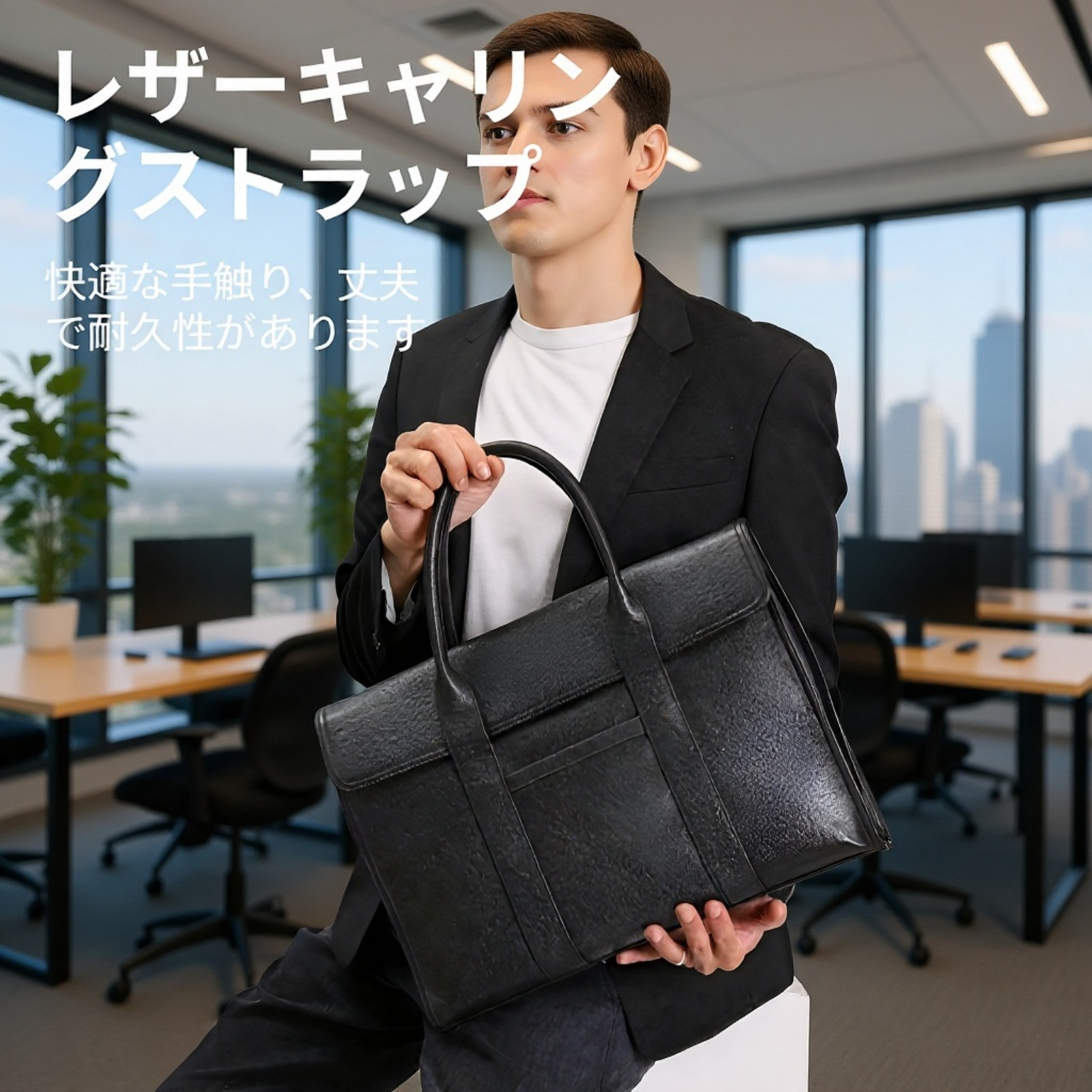 高級メンズ大容量ビジネスブリーフケース