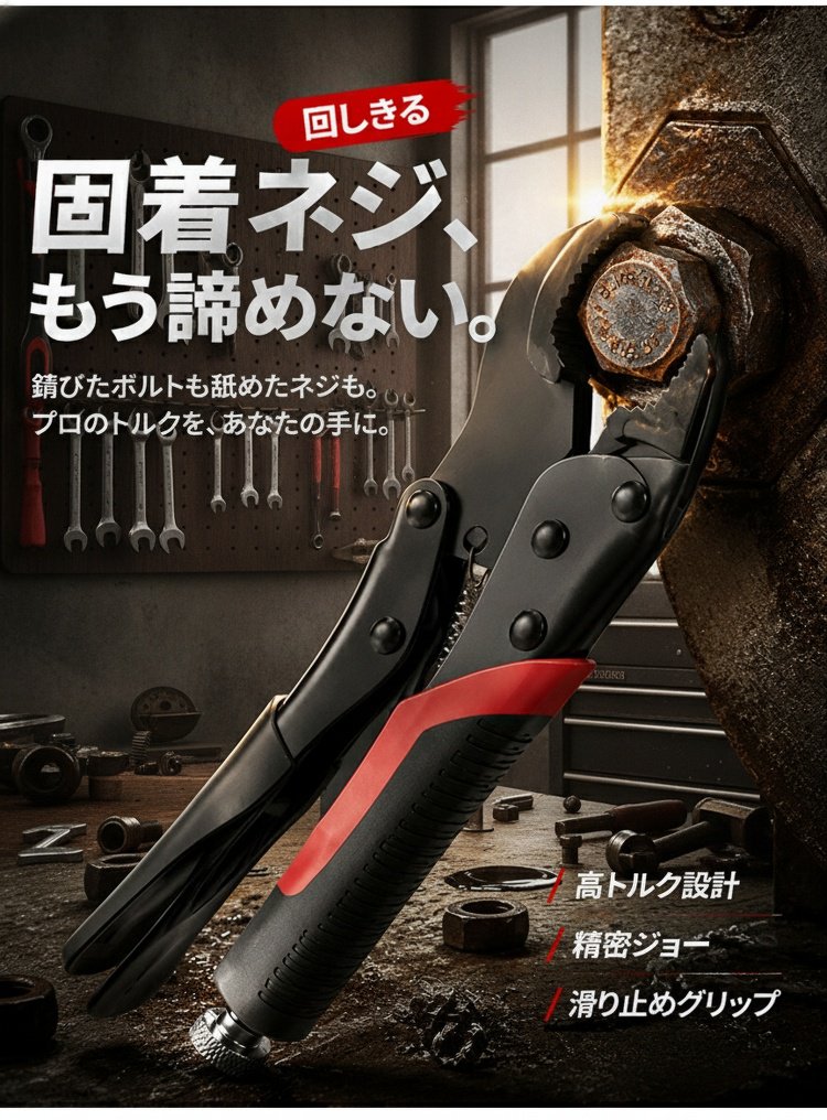 プライヤーで金属を曲げる作業シーン