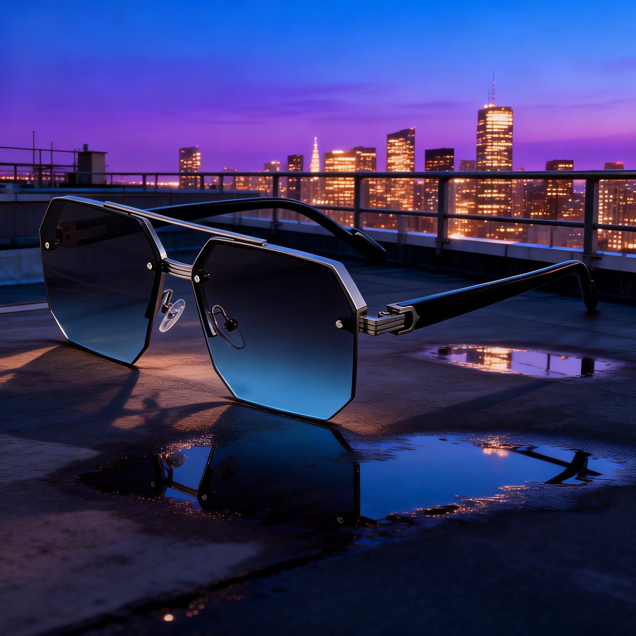 Sports Glasses with Metal Embellishment Antifog Sunscreen Blurred Vision