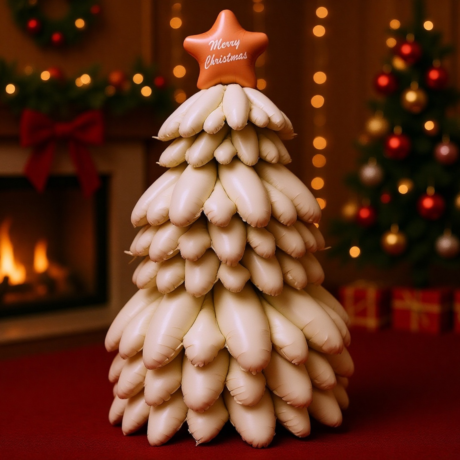 おしゃれなマット調クリスマスツリーバルーン