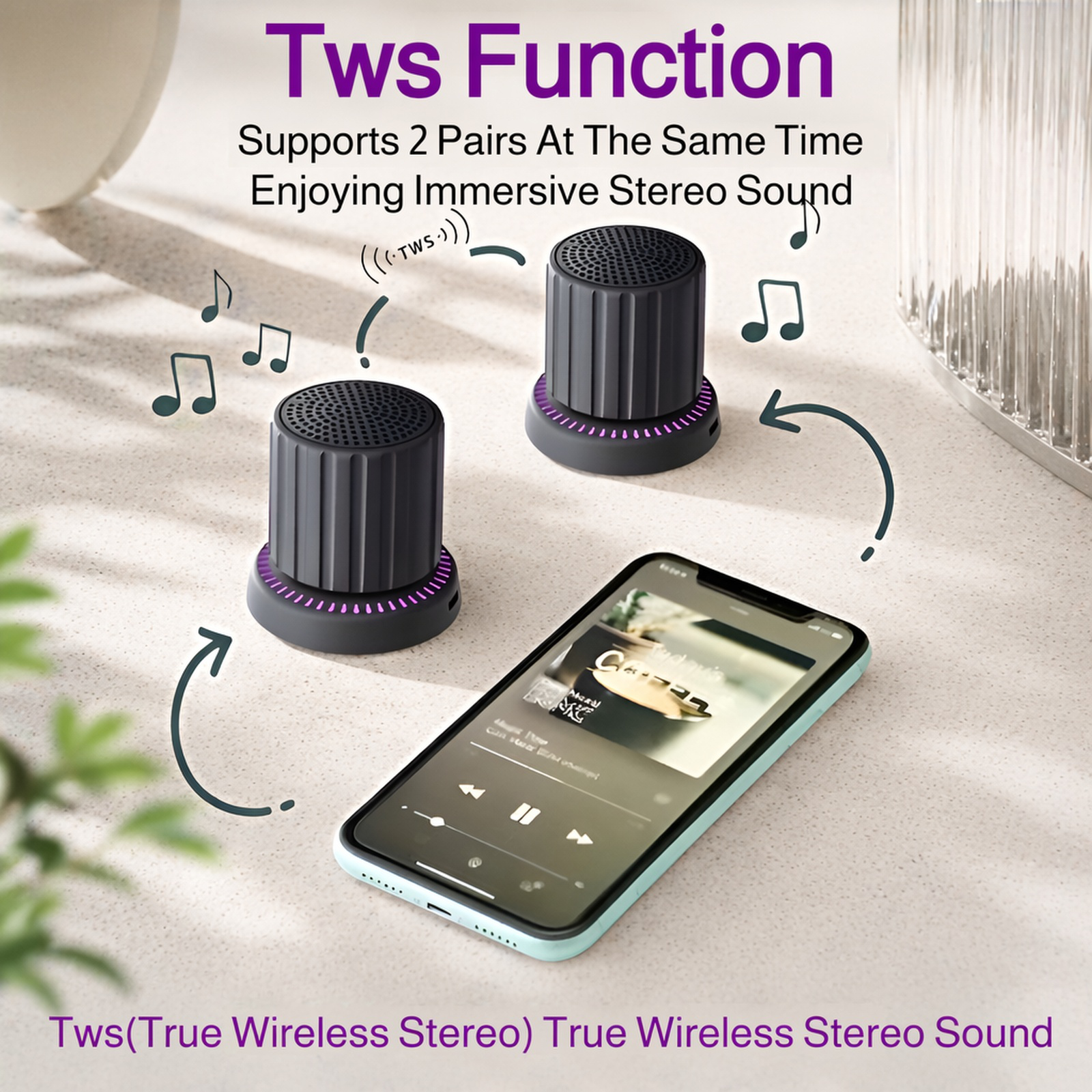 Magnetic knob volume adjustment on Bluetooth speaker