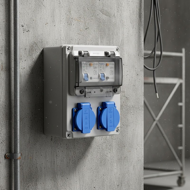 Boîte de distribution électrique portable en plastique