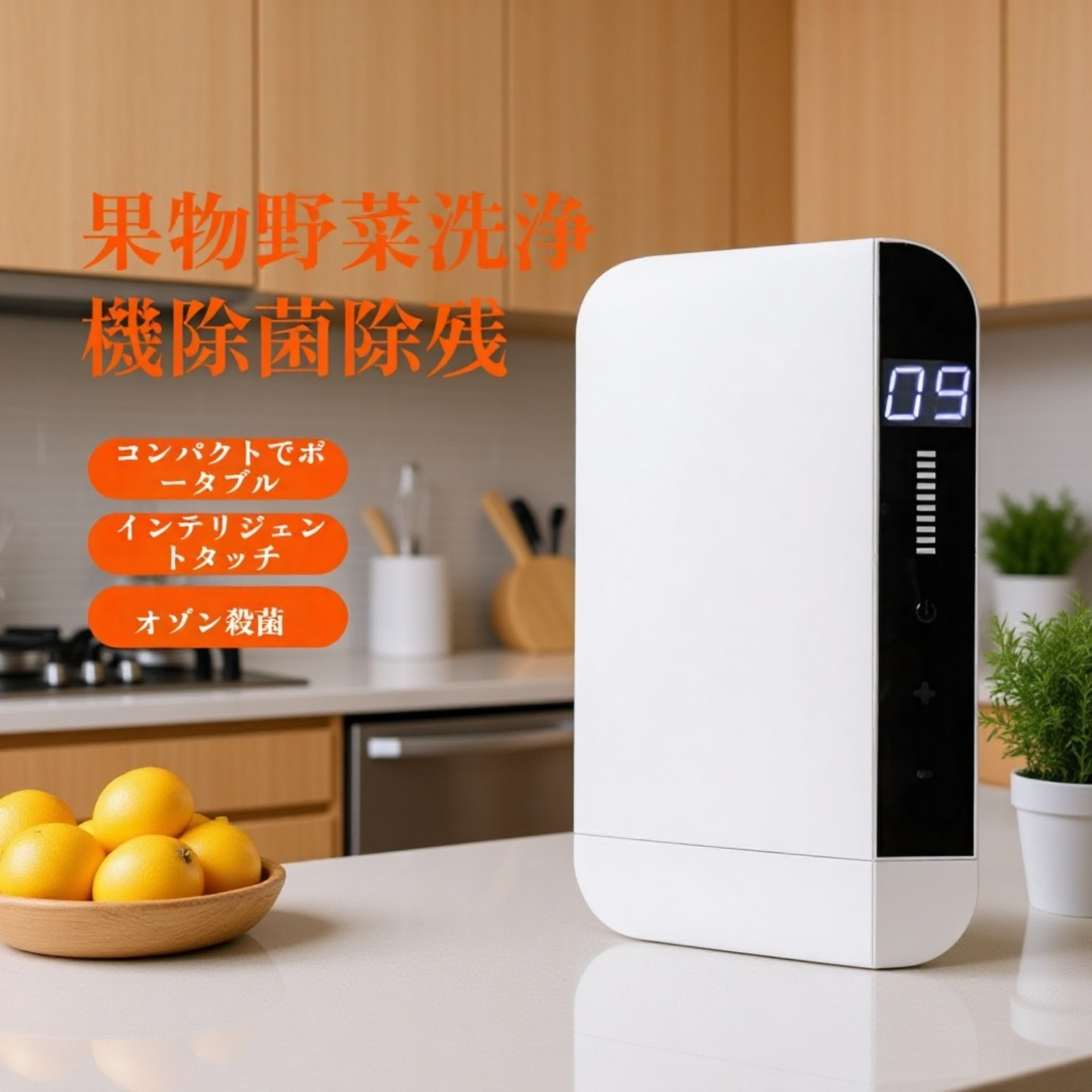 果物と野菜の洗浄機 600mg オゾン発生器家庭用キッチン滅菌と消毒空気清浄機