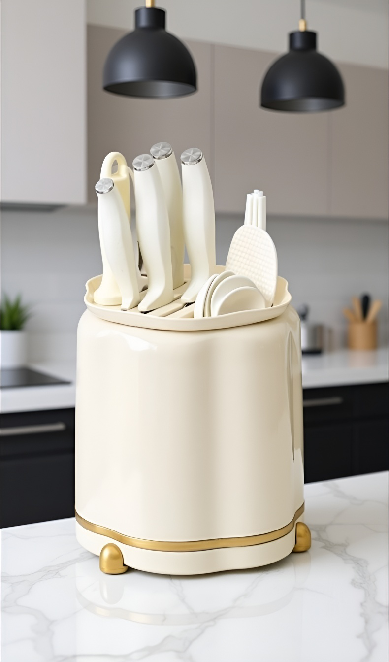 안전하게 칼을 보관할 수 있는 회전식 칼꽂이