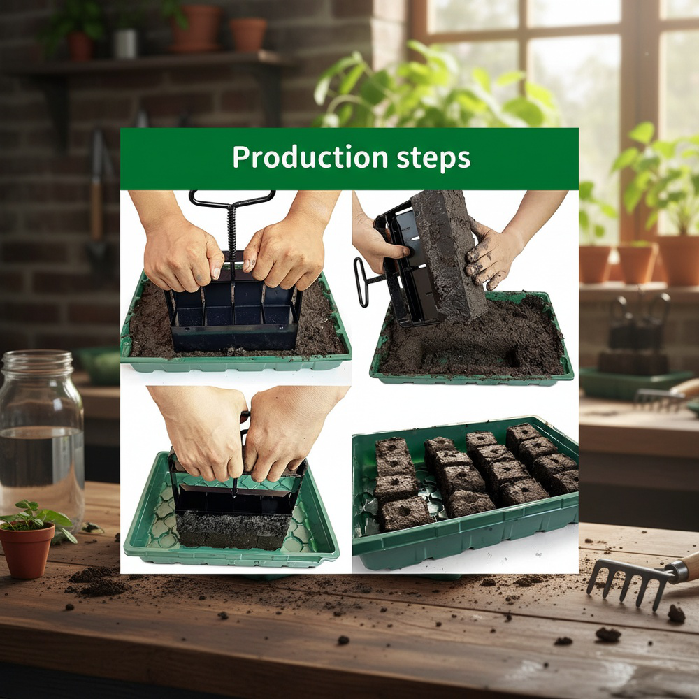 Handheld Seedling Nursery Potting Garden Garden Seeding Tools Manual Clod Maker Soil Blocker