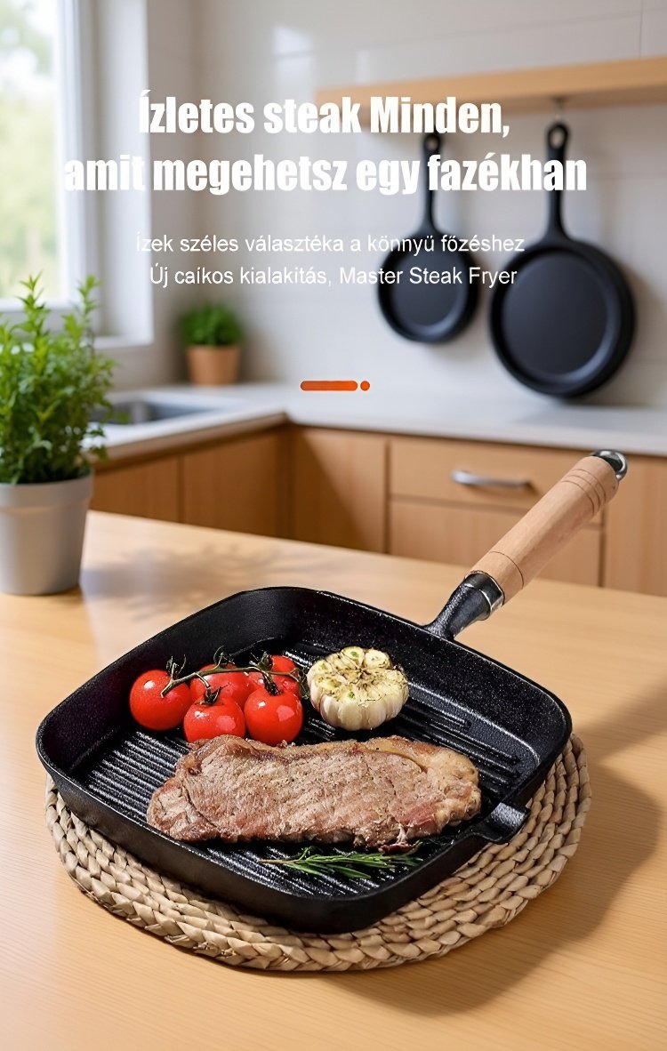 Grillező serpenyő steakekhez