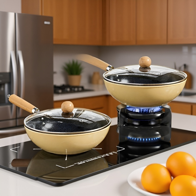 가정용 세라믹 프라이팬 가볍고 무코팅 인덕션 적용 전용 프라이팬 세라믹 프라이팬 인간용 논스틱팬