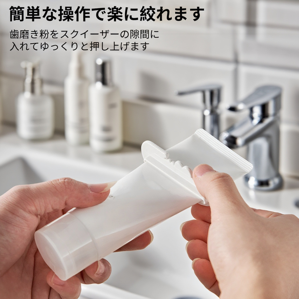 日本製歯磨き粉絞り器、ワニ型歯磨き粉絞り器、マスタードソフトゴムチューブ絞り器（3点セット）