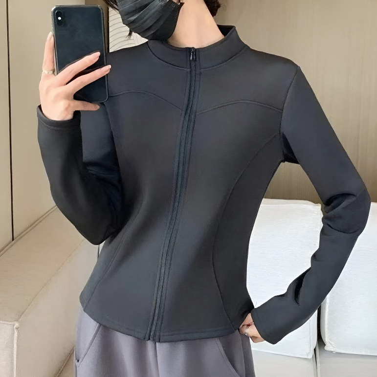 고탄력 스키니 요가 코트 여 추동 트레이닝 캐주얼