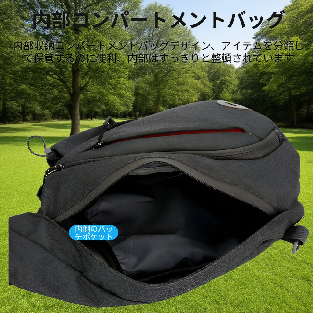 メンズクロスボディバッグ 新作多機能大容量 スポーツ旅行アウトドア収納バッグ