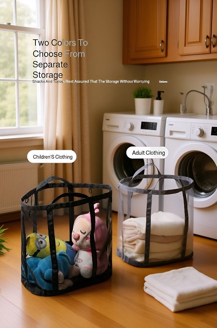 Bathroom organizer with big laundry capacity