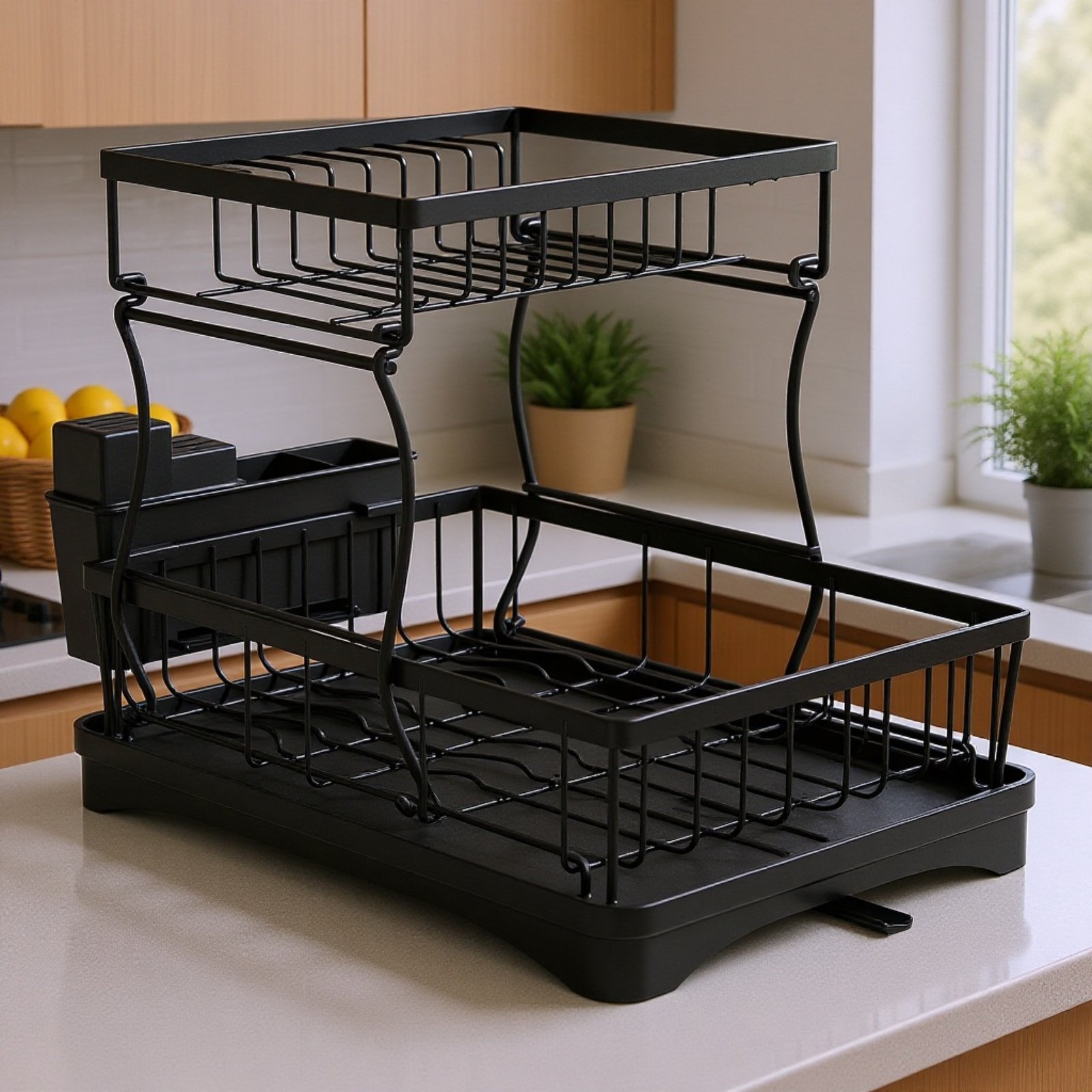 キッチン食器水切りラック