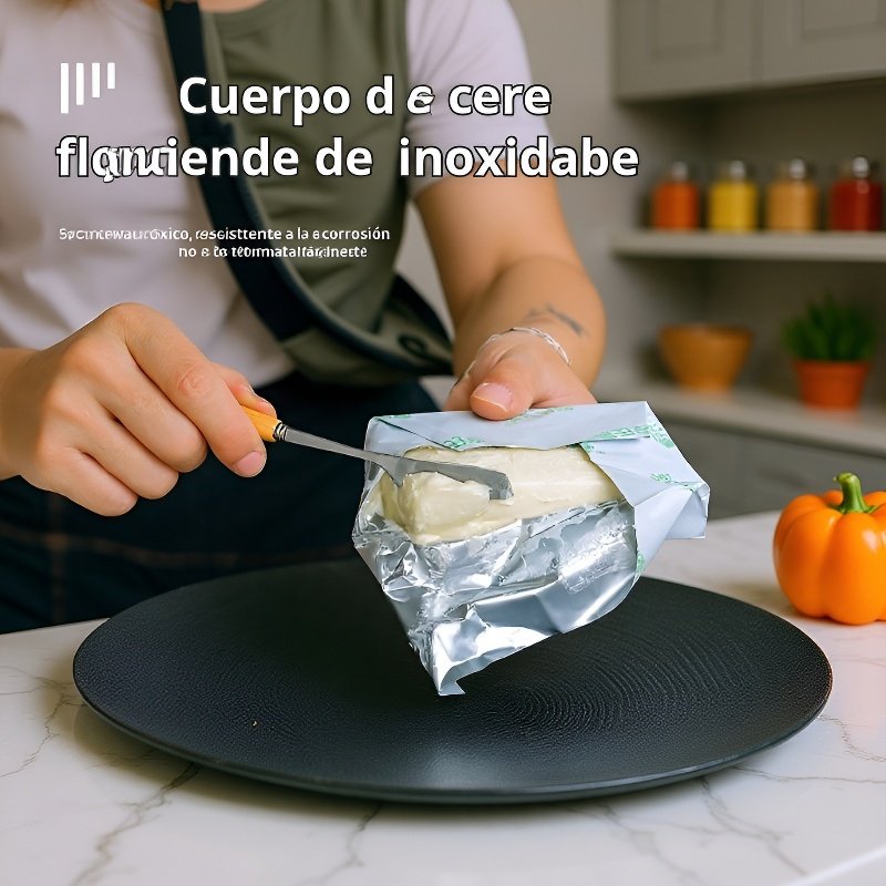  Juego de cubiertos de acero inoxidable con funda de lona encerada para exteriores