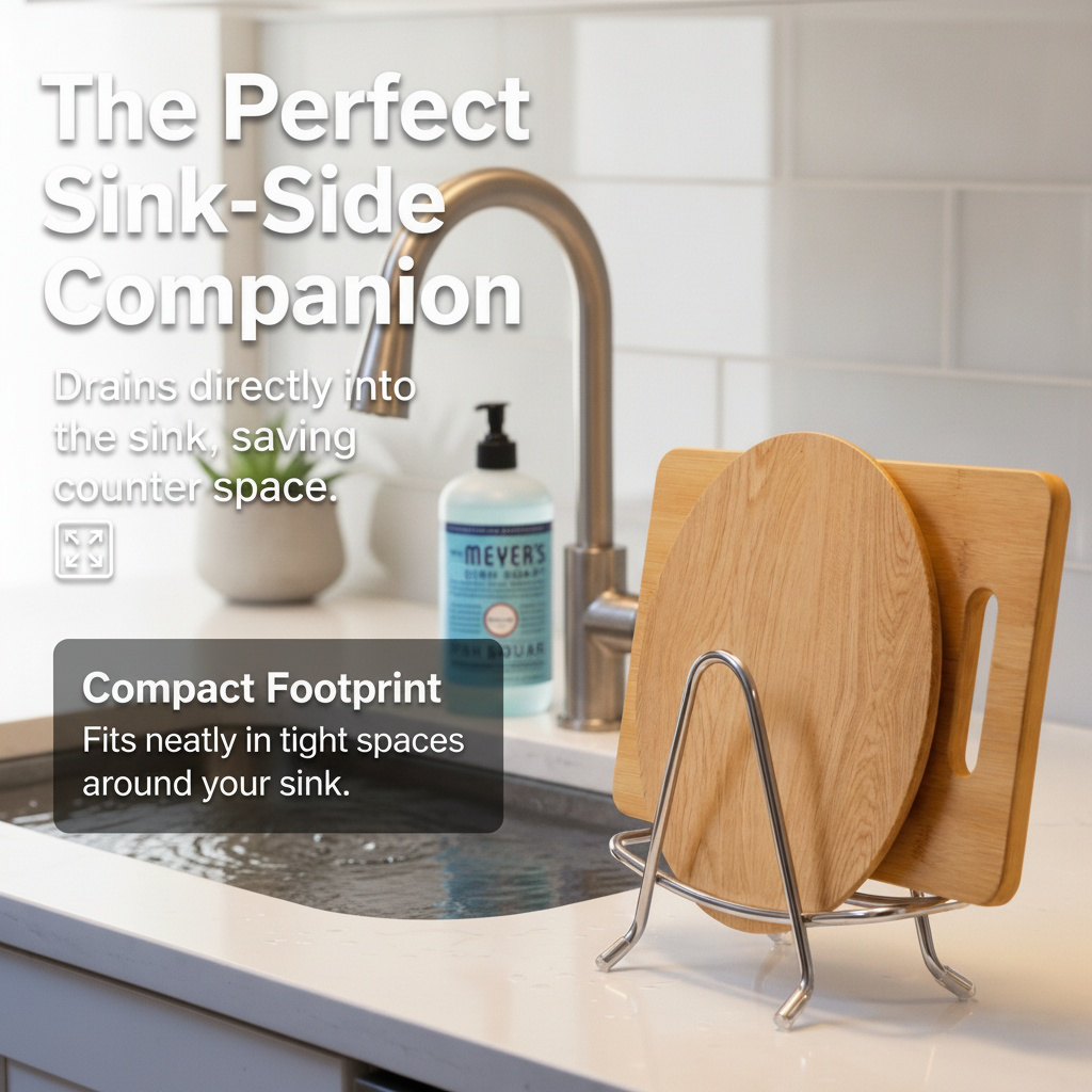 Sturdy cutting board rack for home kitchen