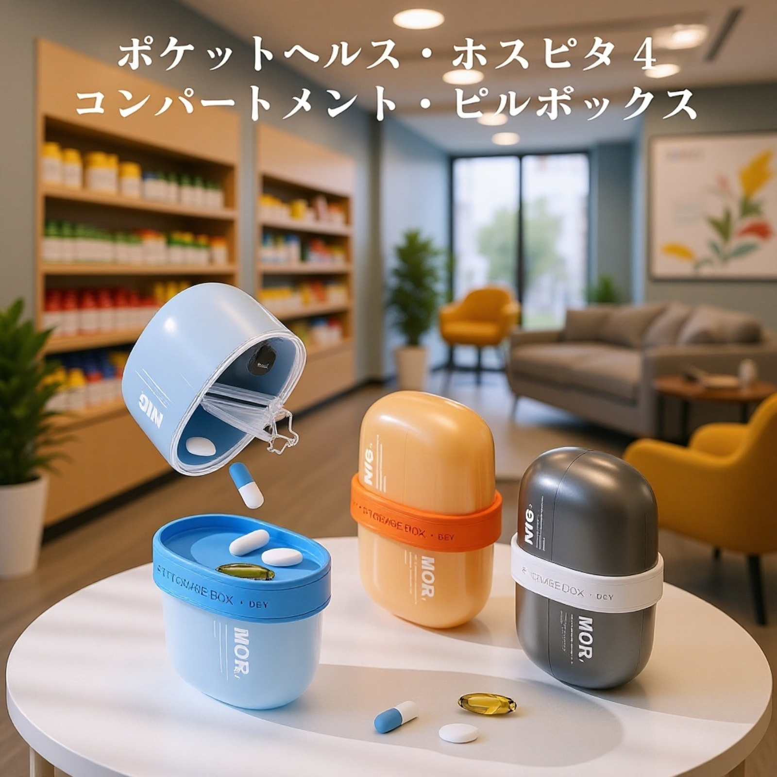 防湿ミニ薬ケース分割ボックス