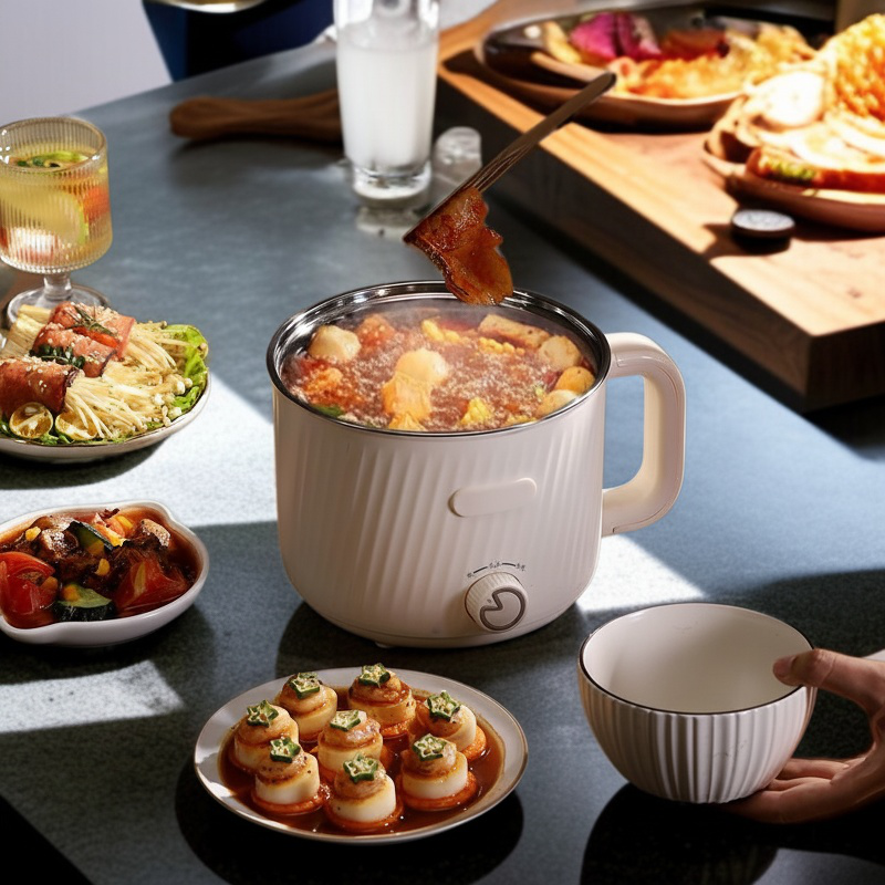 Student dormitory electric cooker with nonstick surface