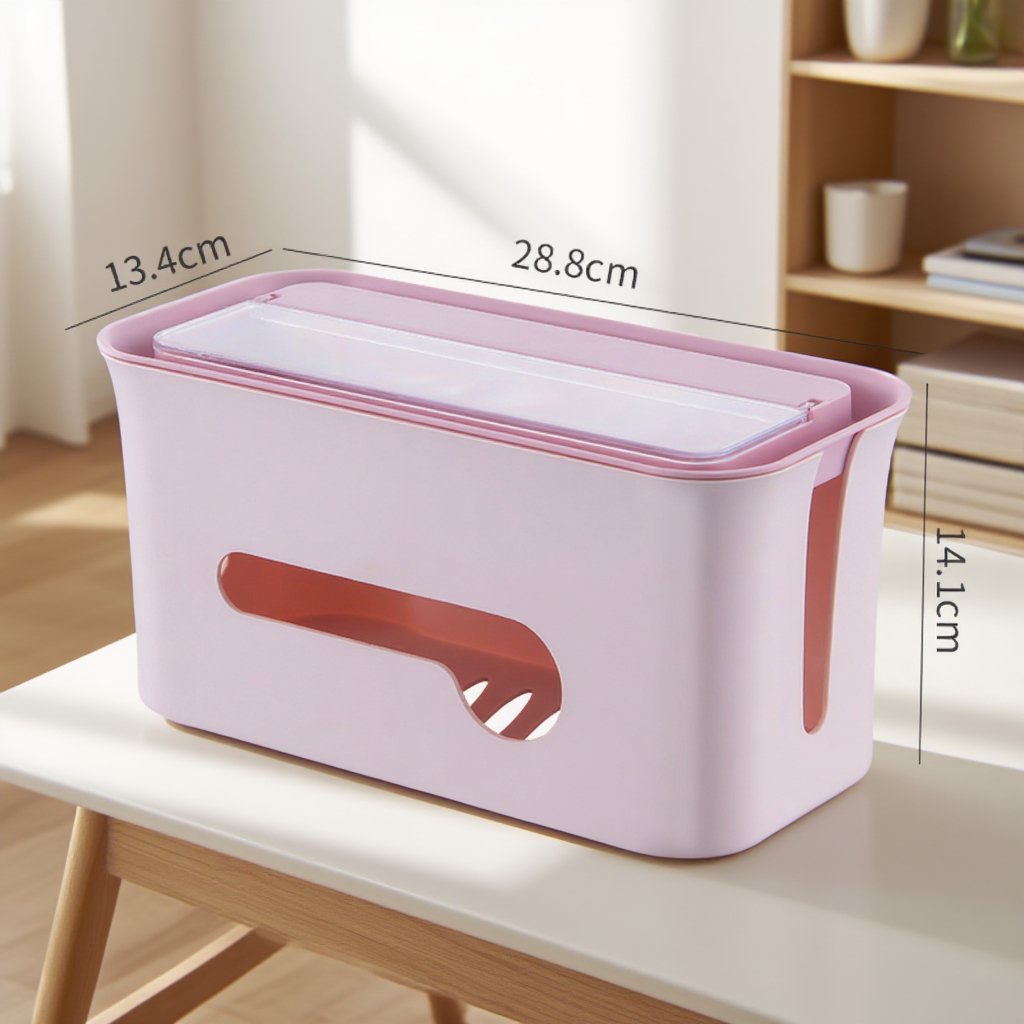 Wielofunkcyjna skrzynka do przechowywania kabli i gniazd, organizer przewodów