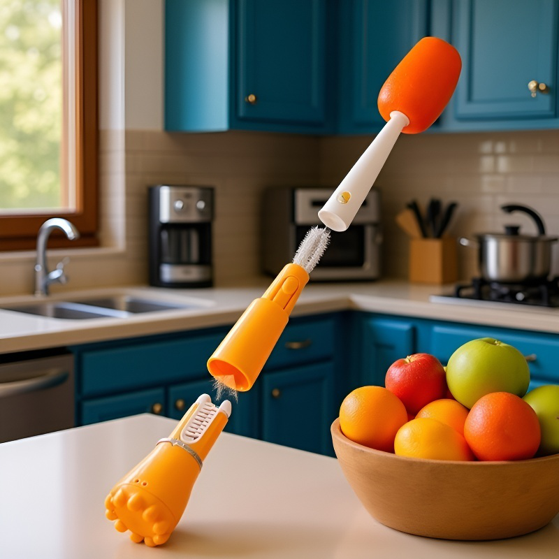 가정용컵솔 다용도 긴 손잡이 세척솔 유리컵 틈새솔 텀블러 사각 세척 트리플 브러쉬