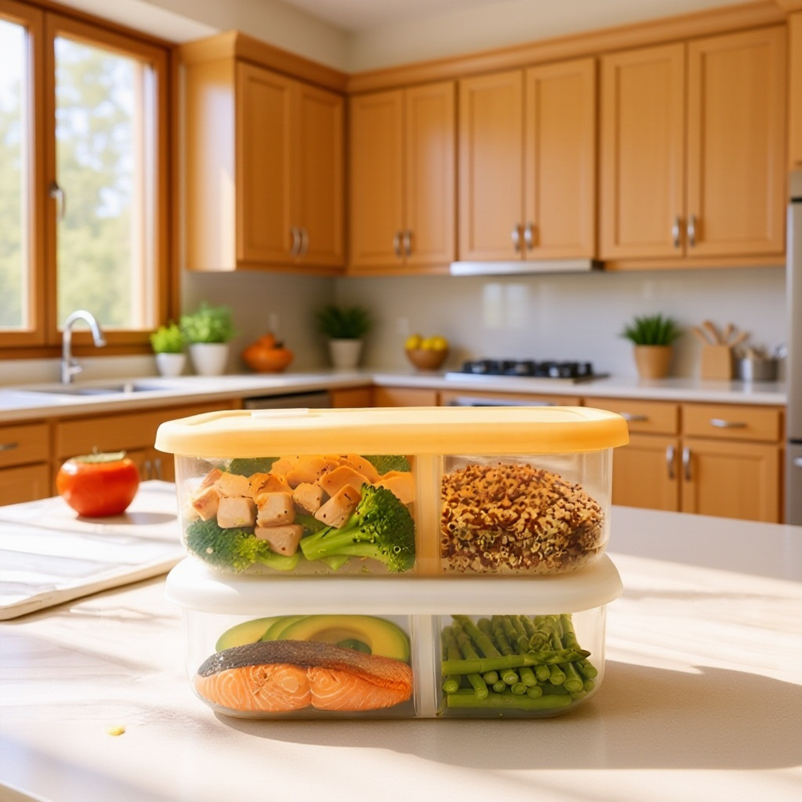 Lunchbox aus Silikon für heiße und kalte Speisen