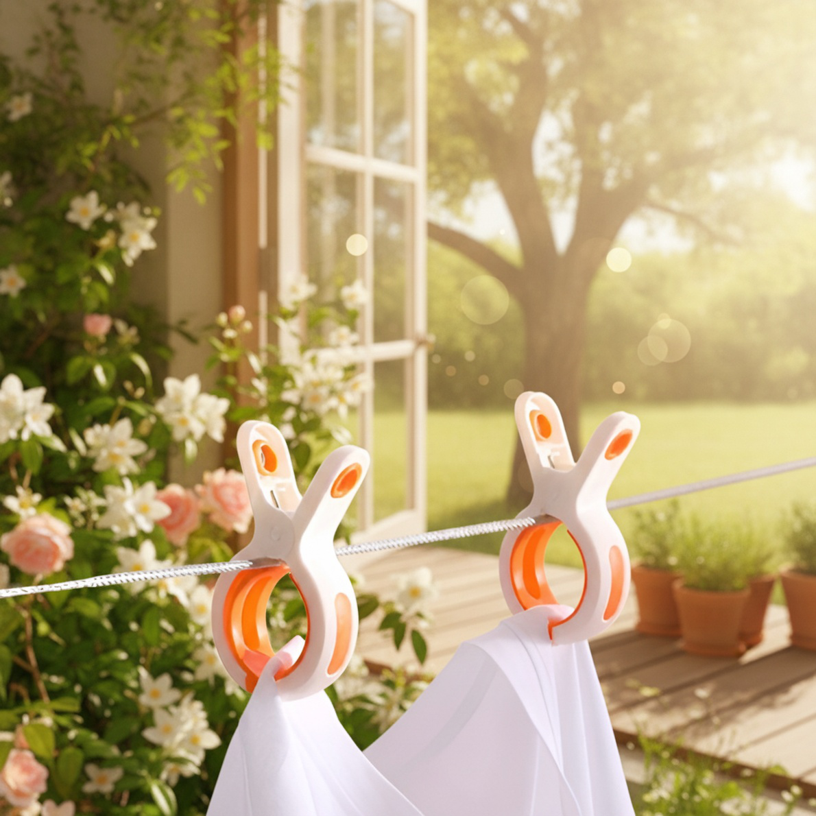 Large Windproof & Non-slip Laundry Clips, Plastic Drying Pegs for Quilts and Sheets