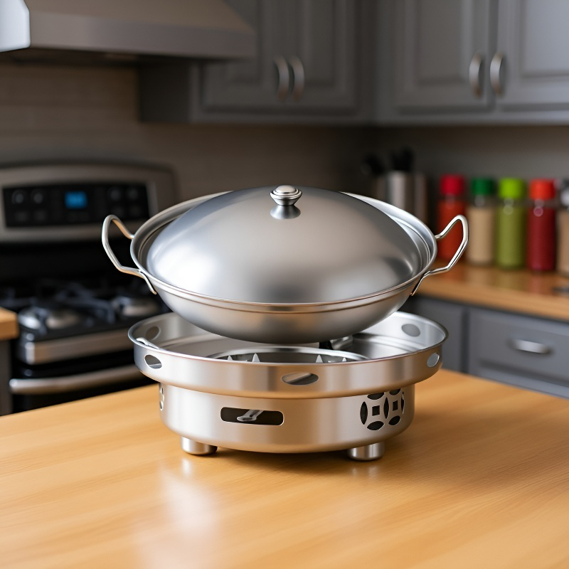 新型家庭用ステンレス小鍋 火鍋・乾鍋・アルコールストーブ専用鍋具