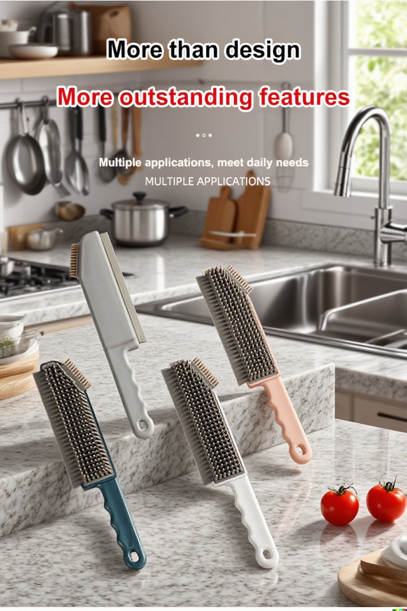 Multifunctional Cleaning Brush for kitchen surfaces