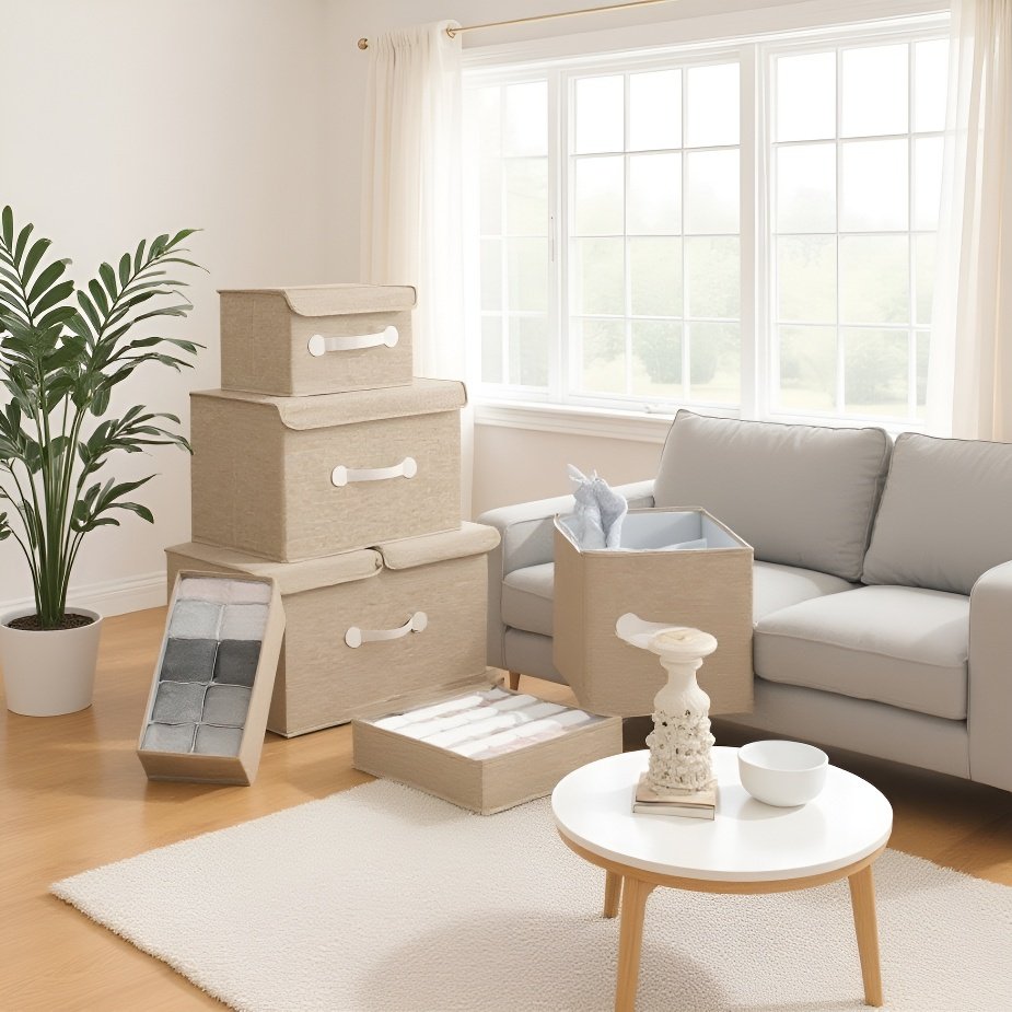 صندوق تخزين مقسم للأدراج لتنظيم الملابس الداخلية والأغراض