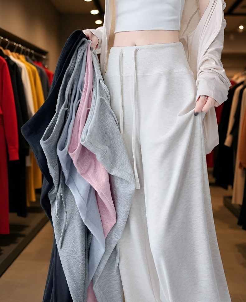 편안한 하이웨이스트 와이드 팬츠 스타일링