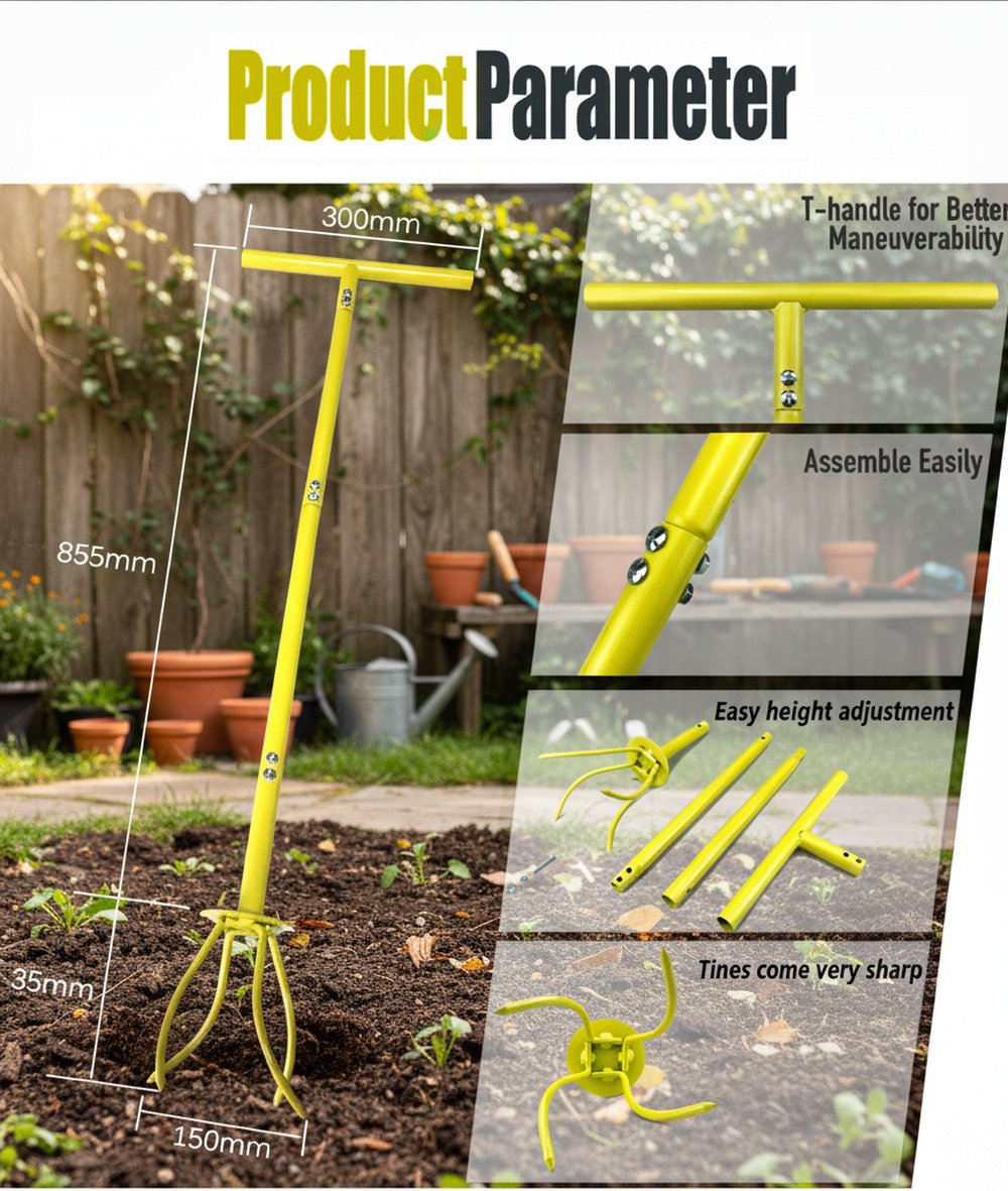 Ergonomic Garden Claw Tool for Easy Soil Loosening